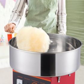 Electric Cotton Candy Machine, 1000W Candy Floss Maker, Commercial Cotton Candy Machine With Stainless Steel Bowl, Sugar Scoop, And Drawer, Perfe (Option: Red)
