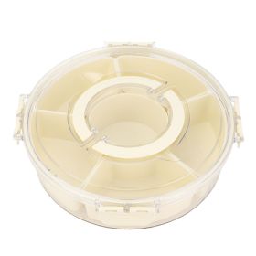 360° Rotating Divider Tray 6 Compartments Compact Sealed Snack Tray Divided Serving Tray For Road Trips Picnics Small 8 X 26cm / 3.15 X 10.24in (Option: Default)