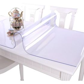 1.5mm Thick Clear Table Cover Protector Table Cover Rectangle PVC Clear Table Protector Desk Protector Mat For Dining Room Table. (Option: 1.5mm-42x77inches)
