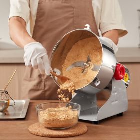 2500g Commercial Spice Grinder Electric Grain Mill Grinder High Speed (Option: Silver)